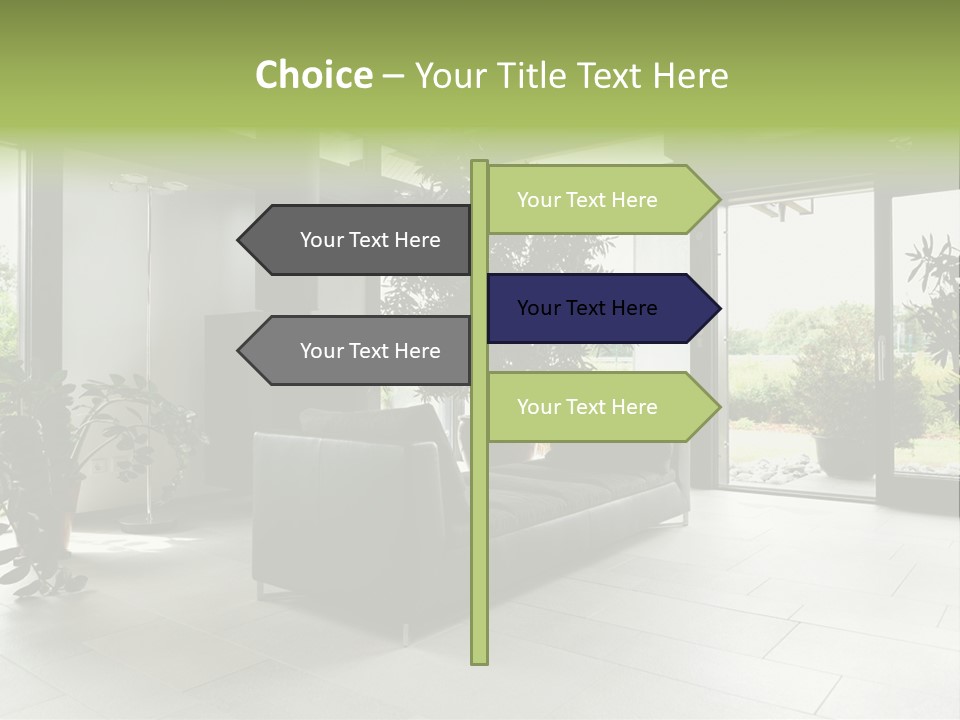 Living Black Apartment PowerPoint Template