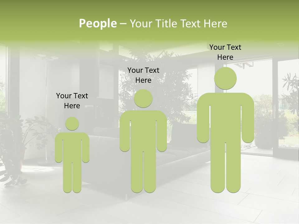 Living Black Apartment PowerPoint Template