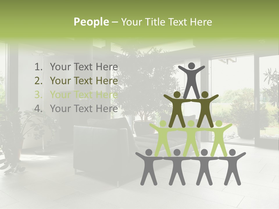 Living Black Apartment PowerPoint Template