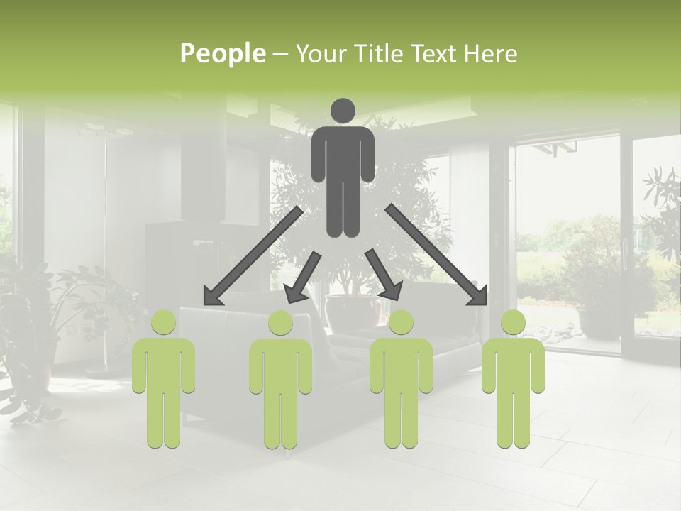 Living Black Apartment PowerPoint Template