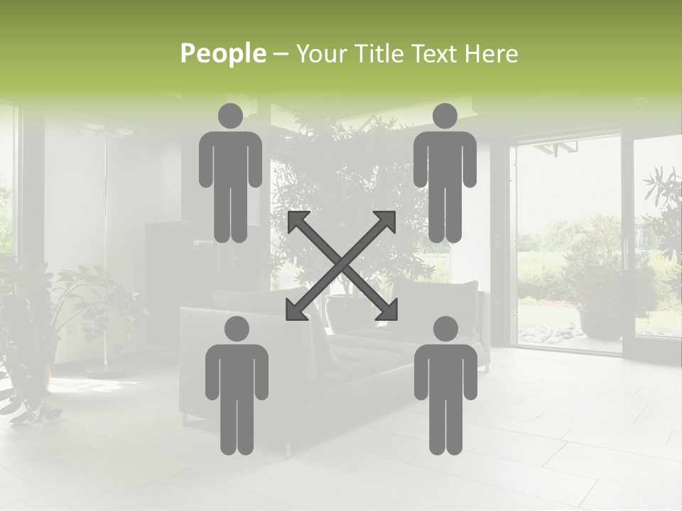 Living Black Apartment PowerPoint Template