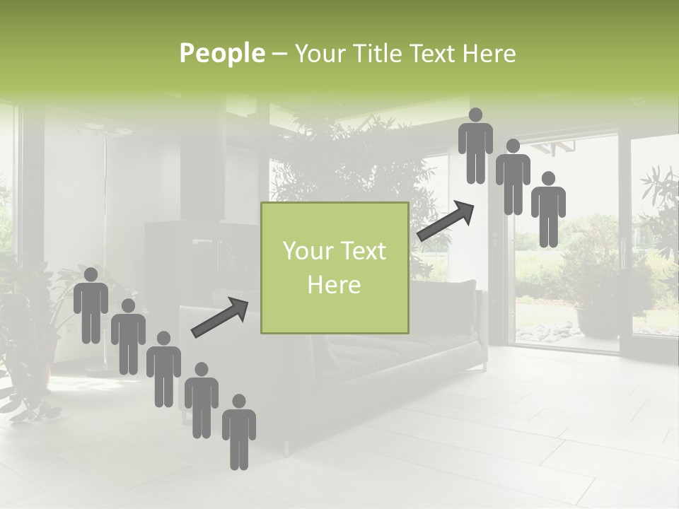 Living Black Apartment PowerPoint Template