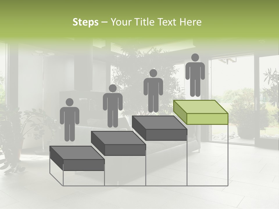 Living Black Apartment PowerPoint Template