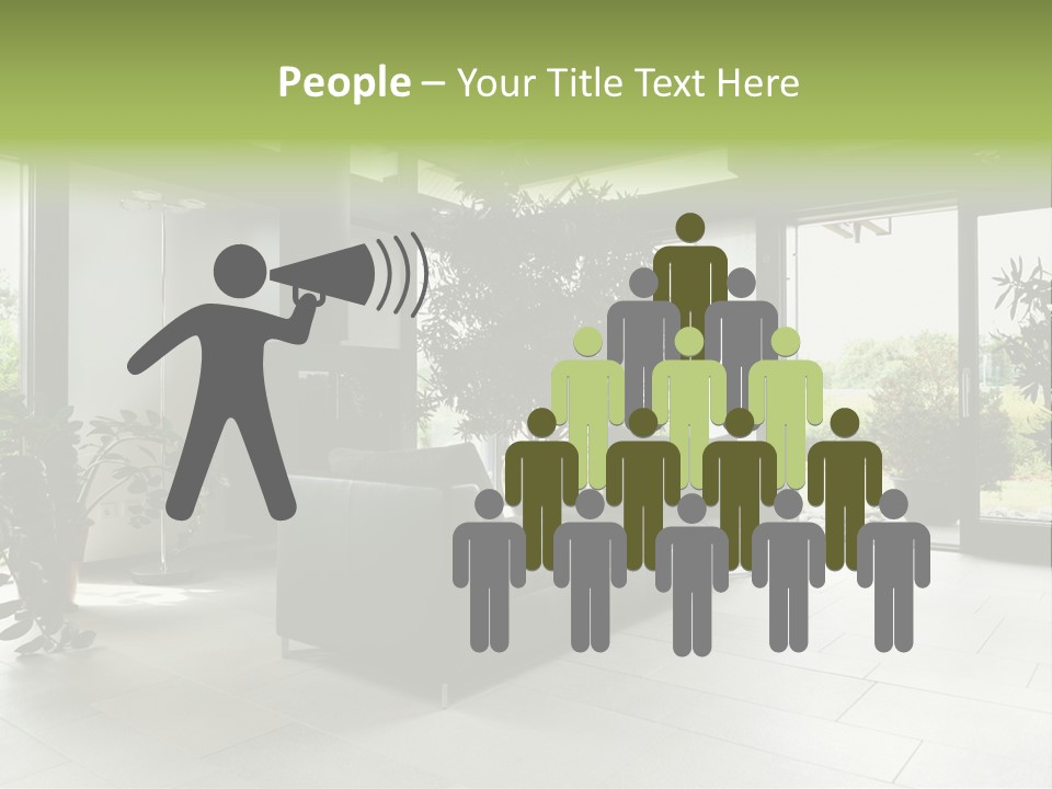 Living Black Apartment PowerPoint Template