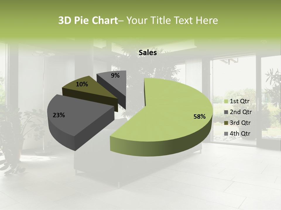 Living Black Apartment PowerPoint Template