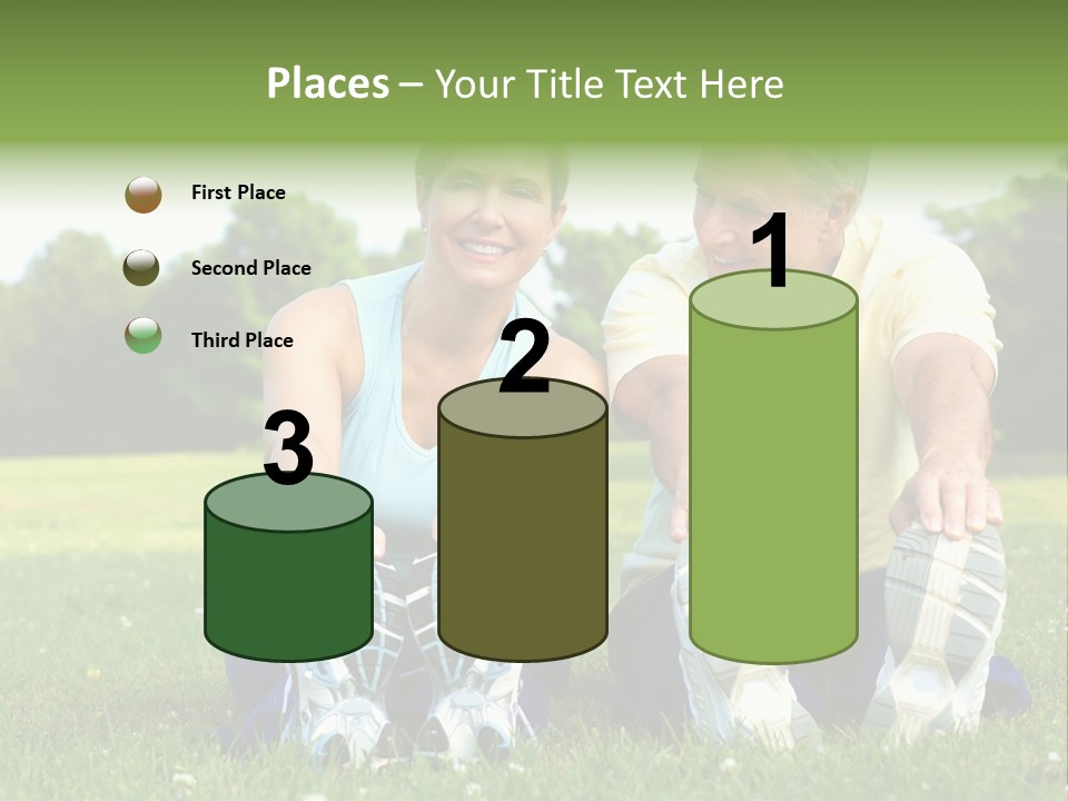 Mature Happy Gymnastics PowerPoint Template