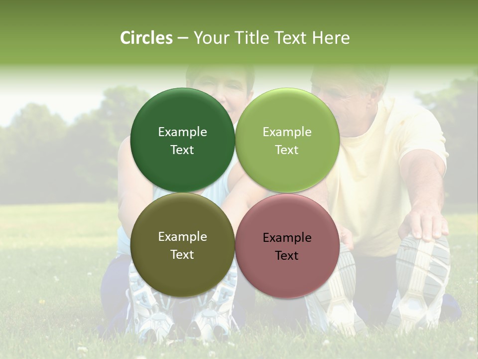 Mature Happy Gymnastics PowerPoint Template