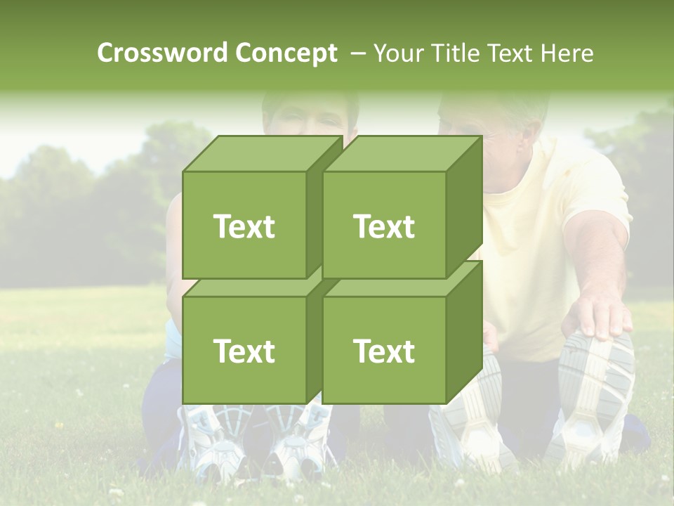 Mature Happy Gymnastics PowerPoint Template