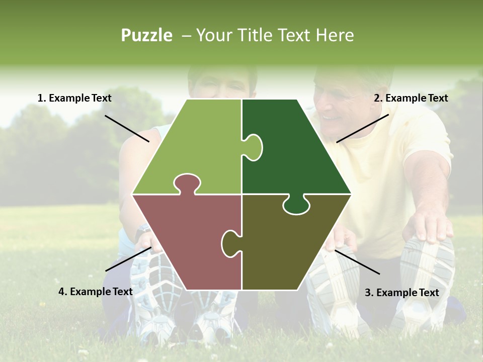 Mature Happy Gymnastics PowerPoint Template