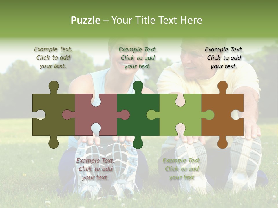 Mature Happy Gymnastics PowerPoint Template