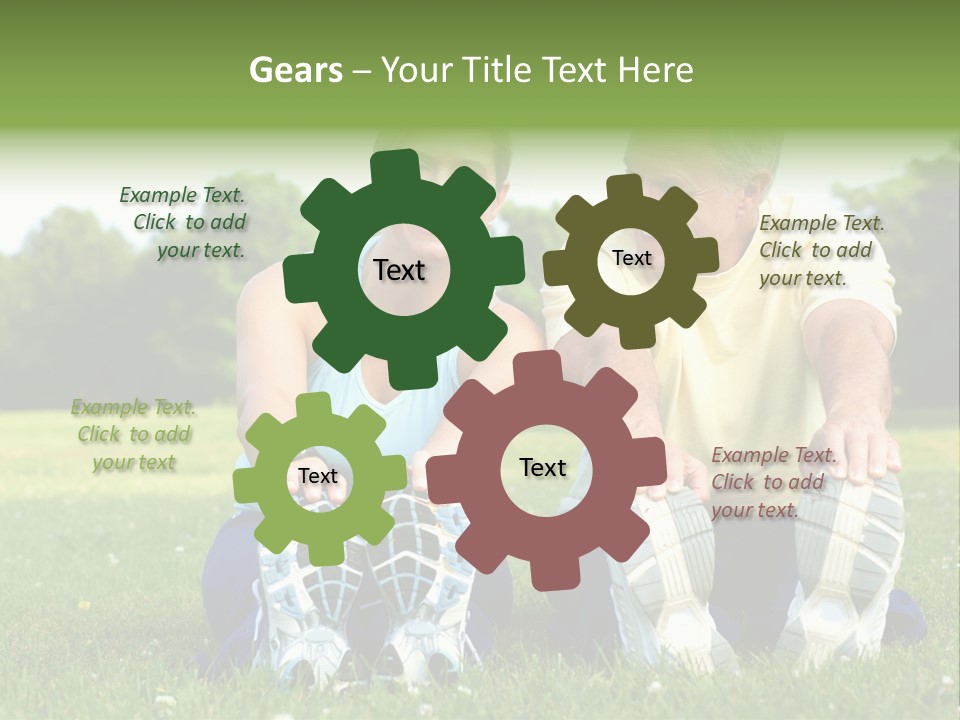 Mature Happy Gymnastics PowerPoint Template