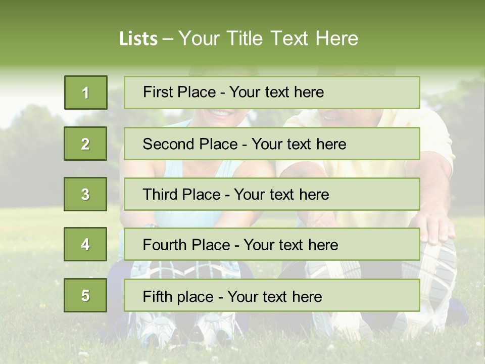 Mature Happy Gymnastics PowerPoint Template