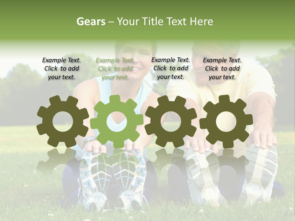 Mature Happy Gymnastics PowerPoint Template