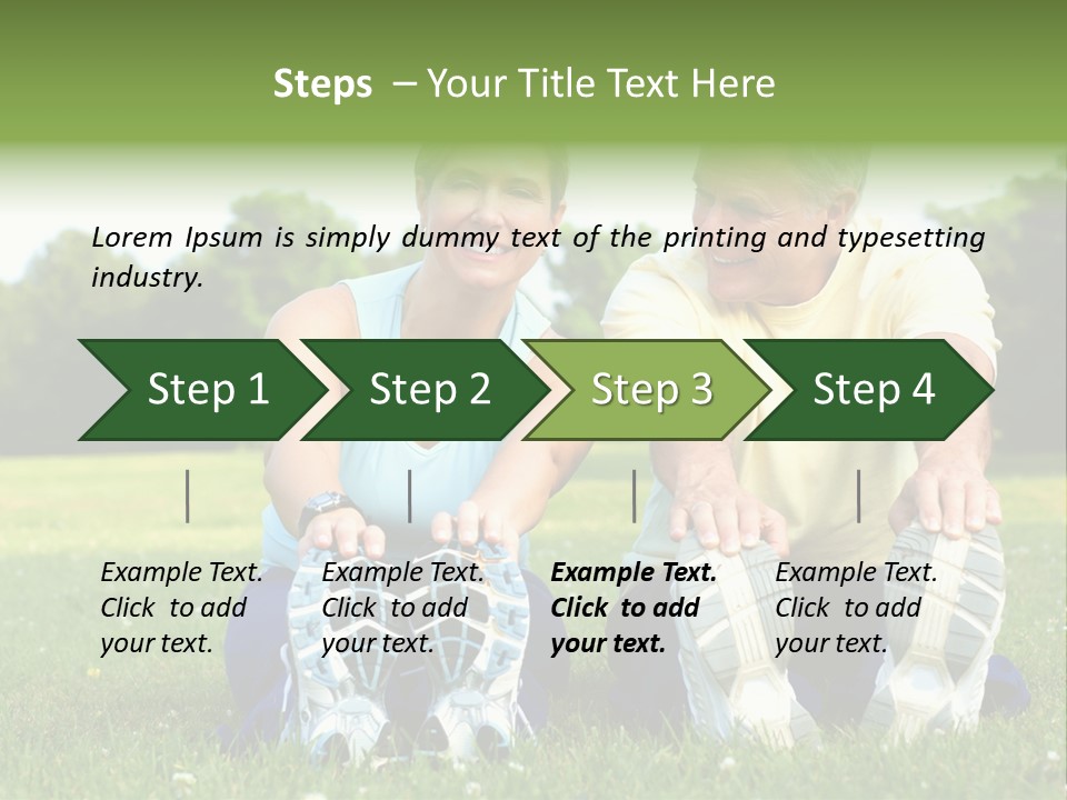 Mature Happy Gymnastics PowerPoint Template