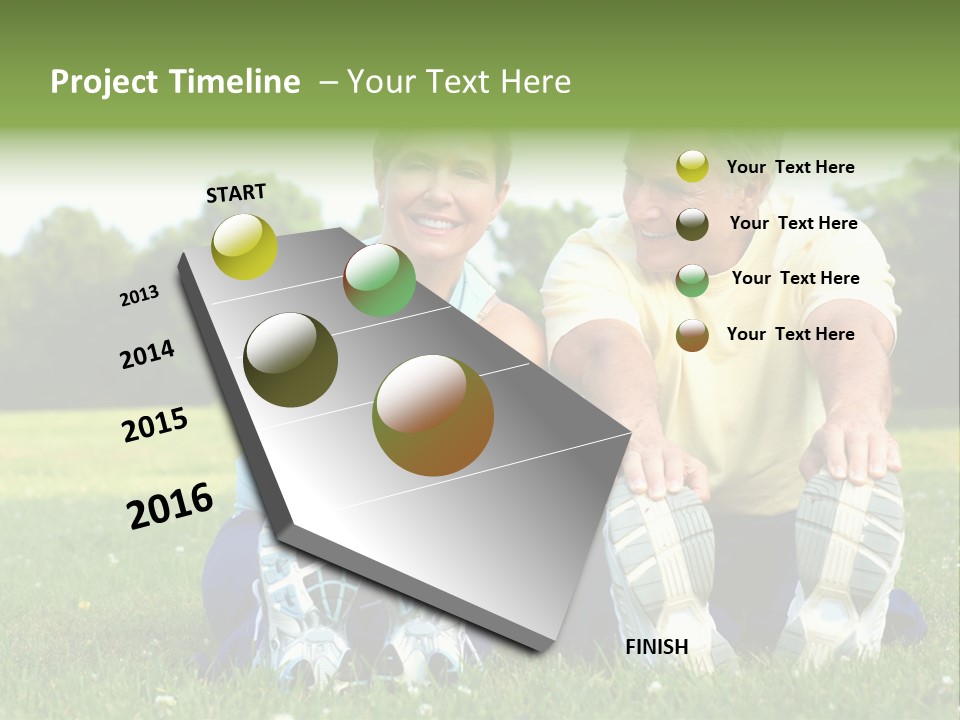 Mature Happy Gymnastics PowerPoint Template