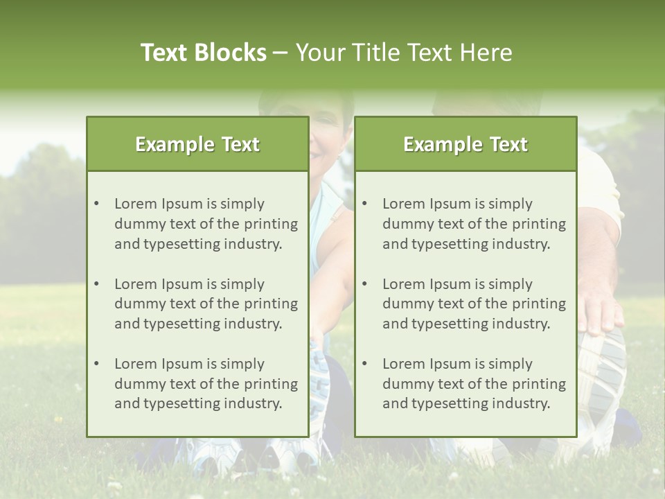 Mature Happy Gymnastics PowerPoint Template