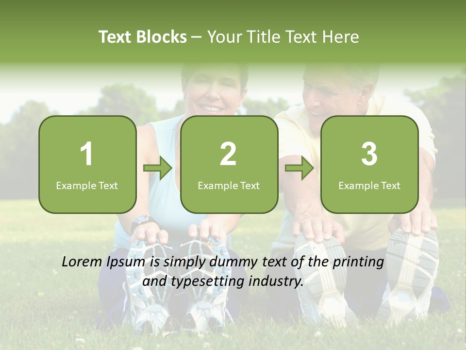 Mature Happy Gymnastics PowerPoint Template