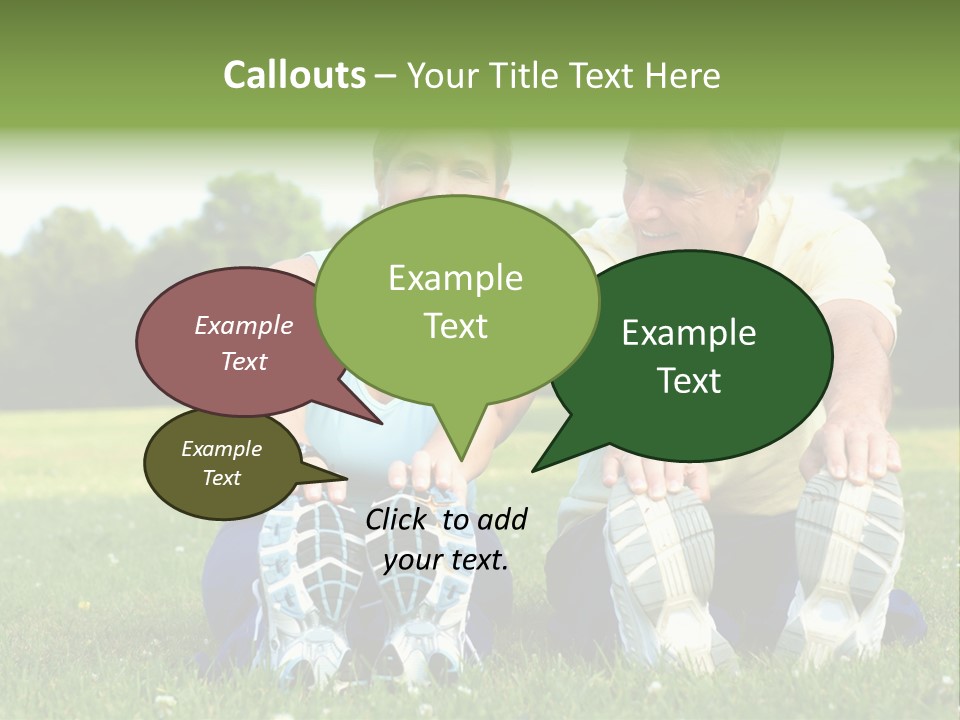 Mature Happy Gymnastics PowerPoint Template