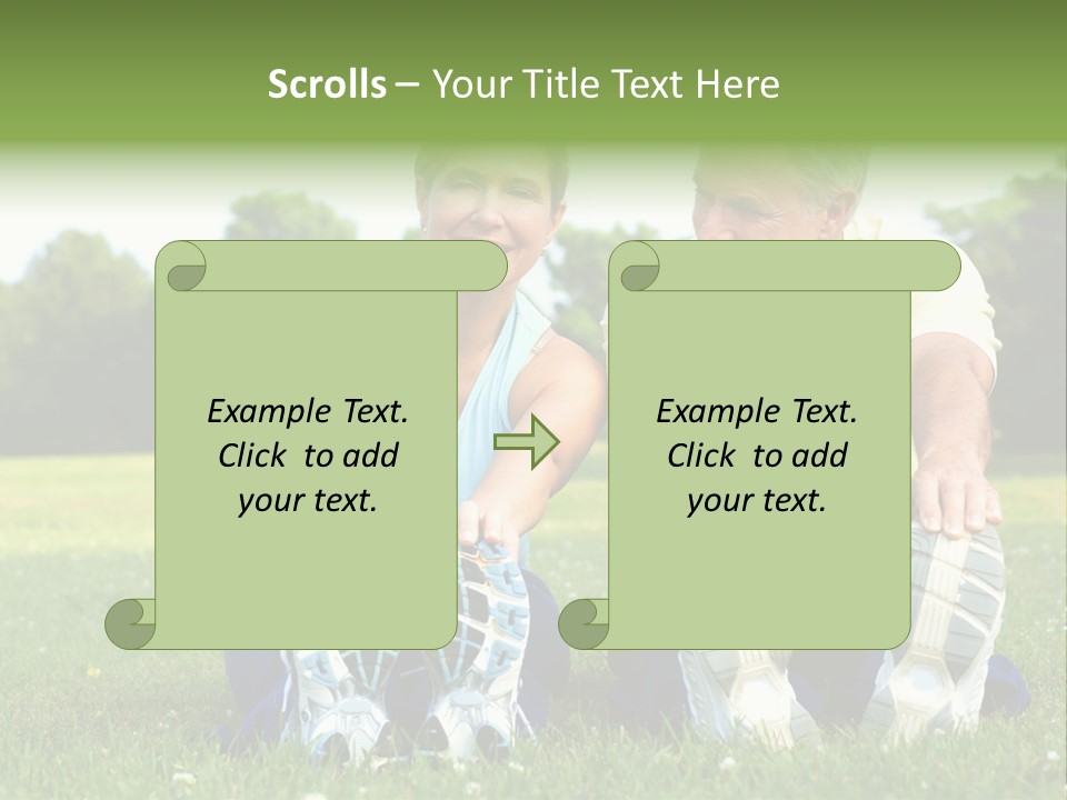 Mature Happy Gymnastics PowerPoint Template