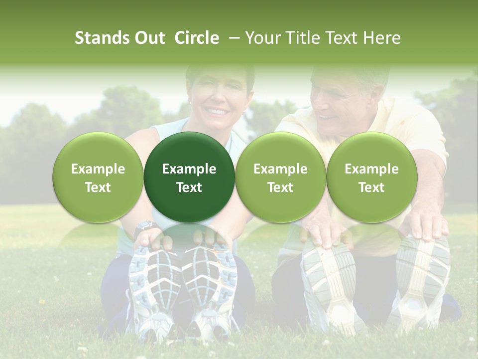 Mature Happy Gymnastics PowerPoint Template