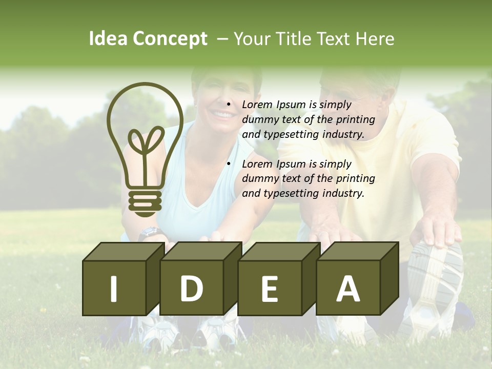 Mature Happy Gymnastics PowerPoint Template