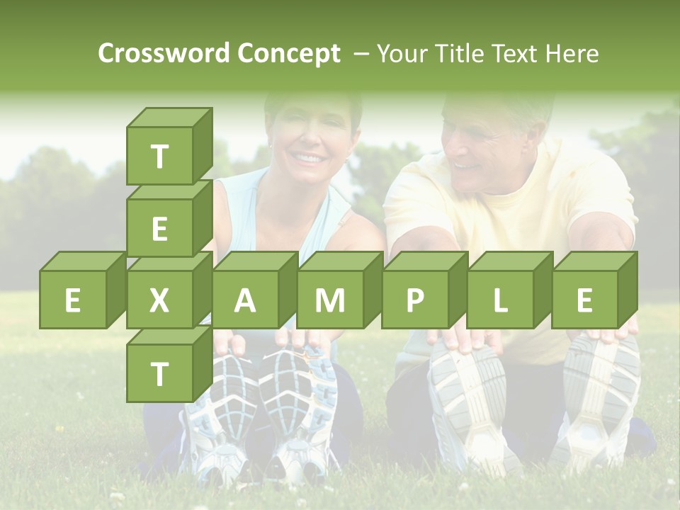 Mature Happy Gymnastics PowerPoint Template