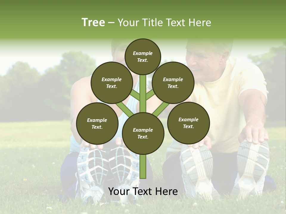 Mature Happy Gymnastics PowerPoint Template