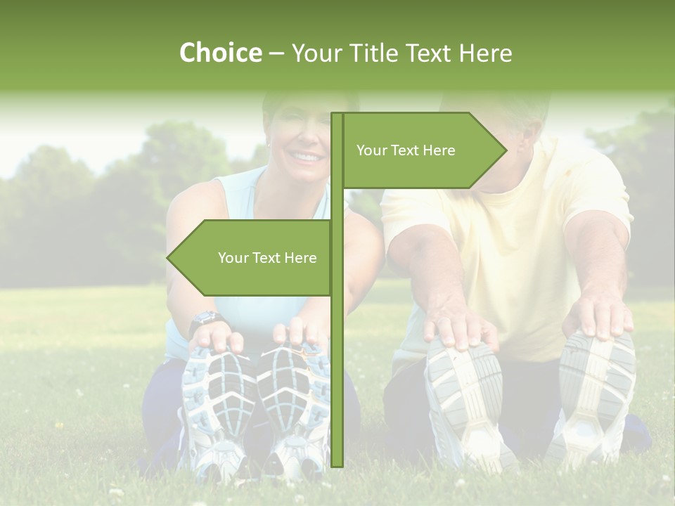 Mature Happy Gymnastics PowerPoint Template