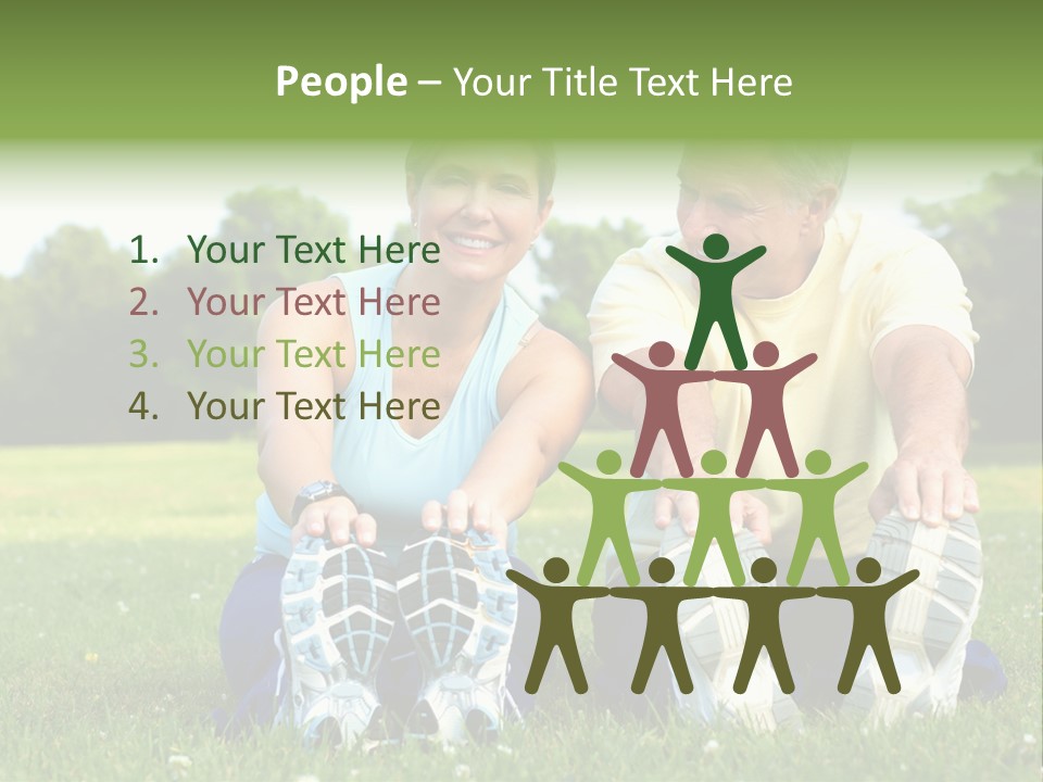 Mature Happy Gymnastics PowerPoint Template