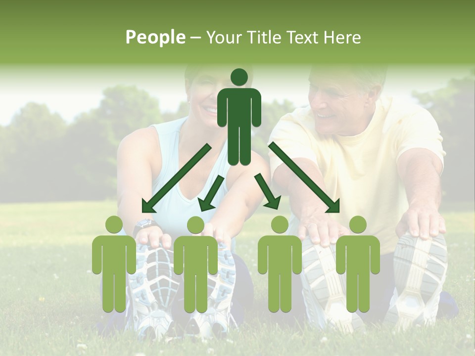 Mature Happy Gymnastics PowerPoint Template