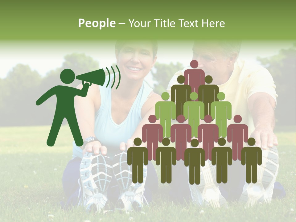 Mature Happy Gymnastics PowerPoint Template