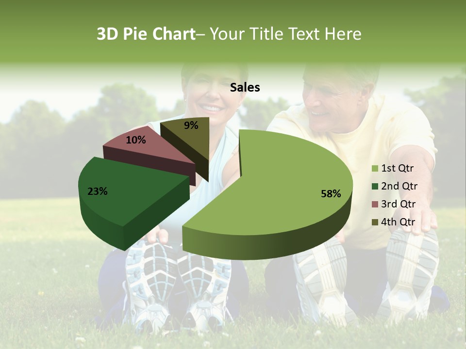 Mature Happy Gymnastics PowerPoint Template