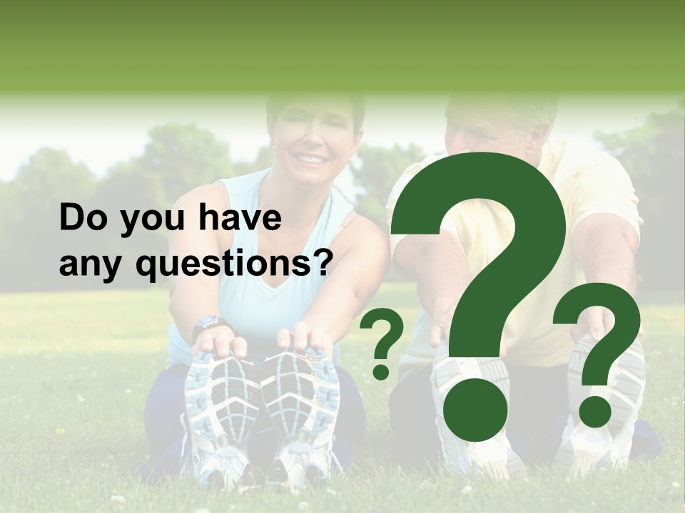 Mature Happy Gymnastics PowerPoint Template