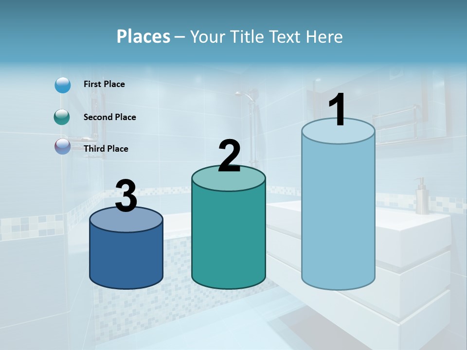 Shower Mosaic Sink PowerPoint Template