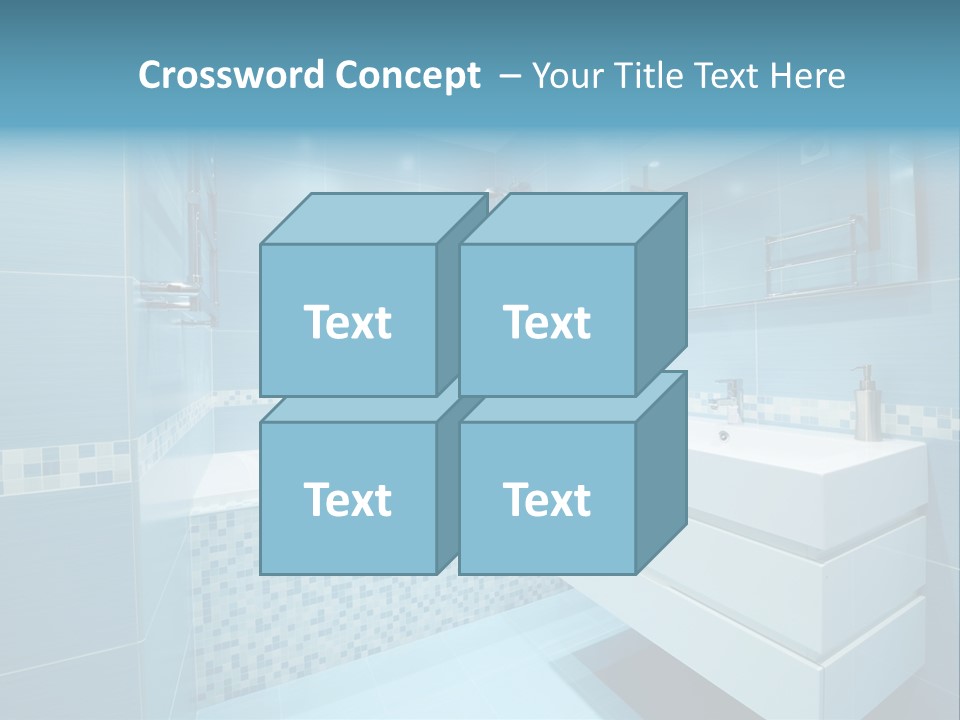 Shower Mosaic Sink PowerPoint Template