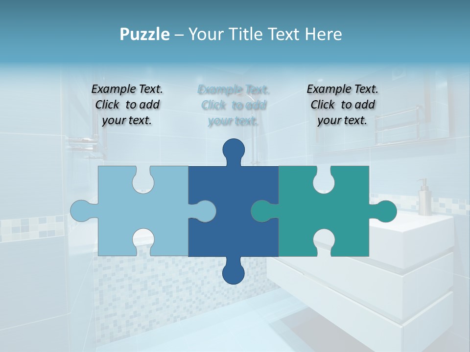 Shower Mosaic Sink PowerPoint Template