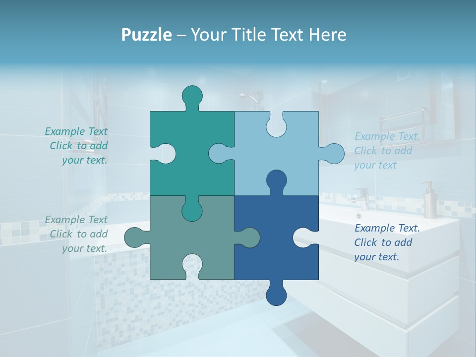 Shower Mosaic Sink PowerPoint Template