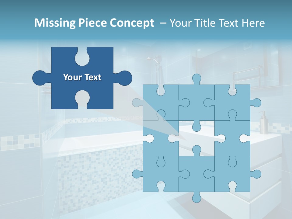 Shower Mosaic Sink PowerPoint Template