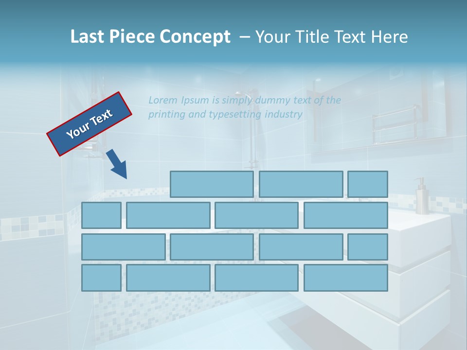 Shower Mosaic Sink PowerPoint Template