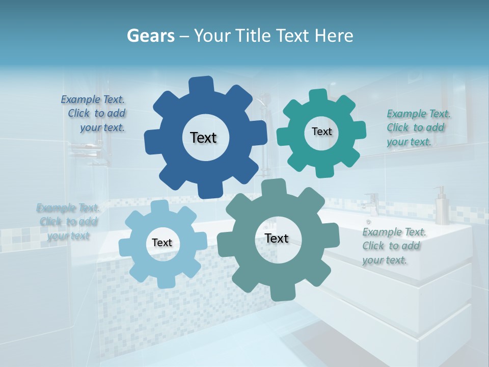 Shower Mosaic Sink PowerPoint Template