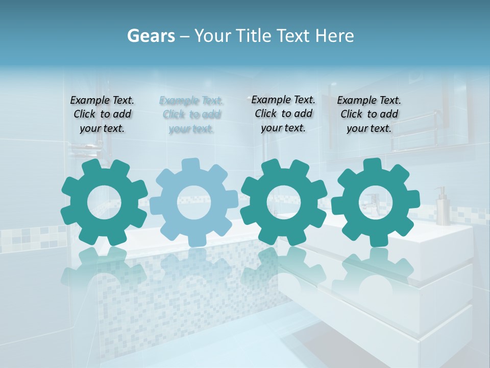 Shower Mosaic Sink PowerPoint Template