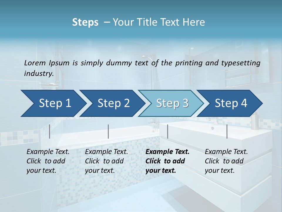 Shower Mosaic Sink PowerPoint Template