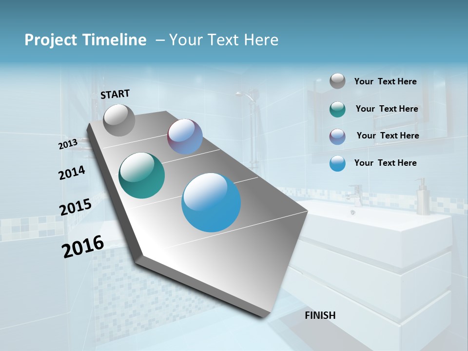 Shower Mosaic Sink PowerPoint Template