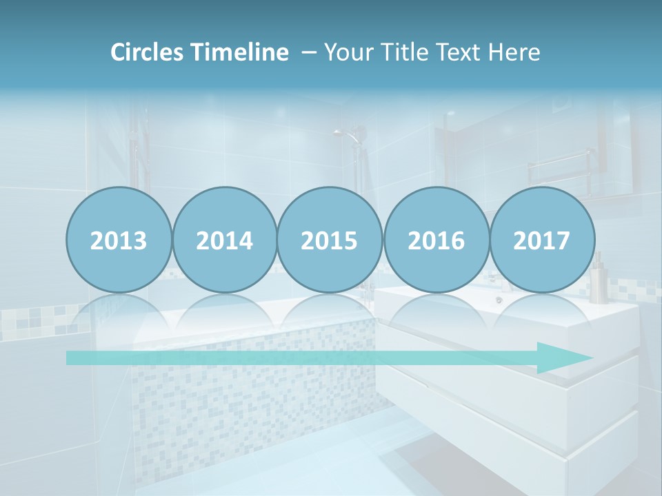 Shower Mosaic Sink PowerPoint Template