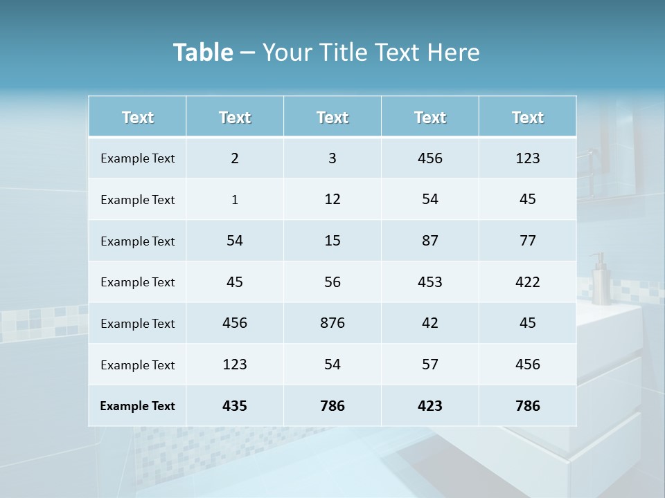 Shower Mosaic Sink PowerPoint Template