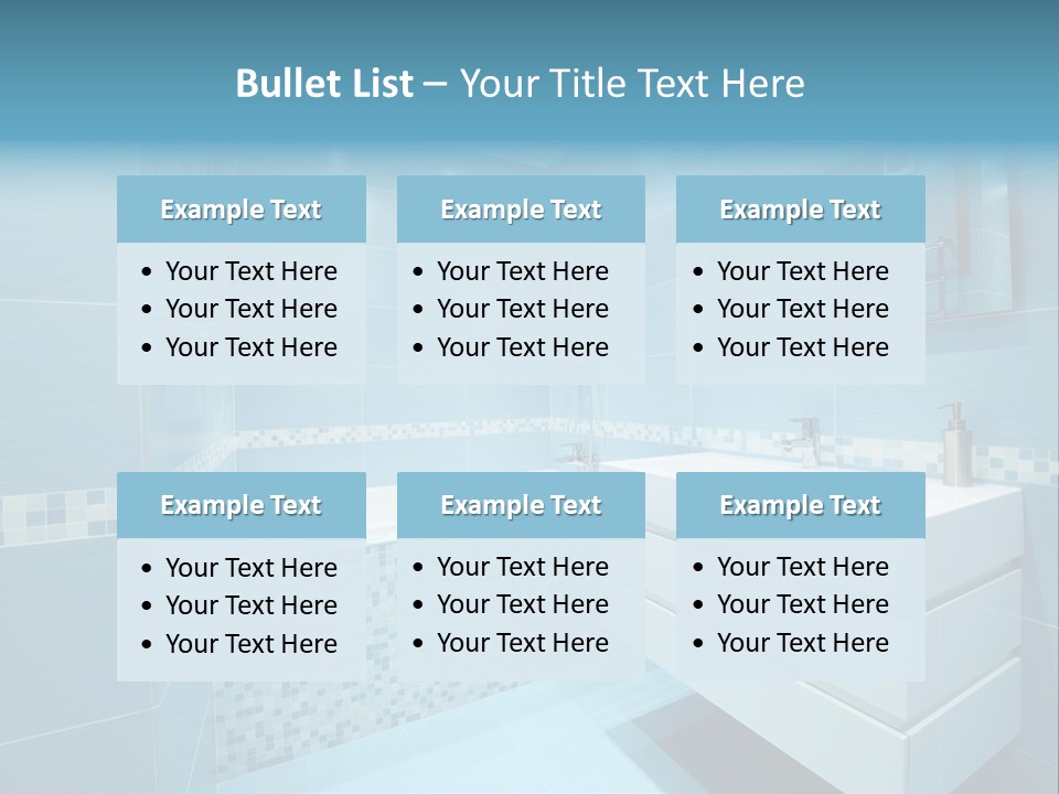 Shower Mosaic Sink PowerPoint Template
