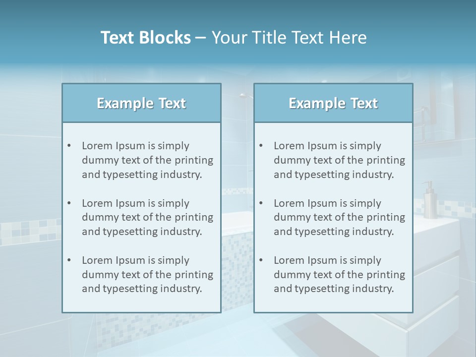 Shower Mosaic Sink PowerPoint Template