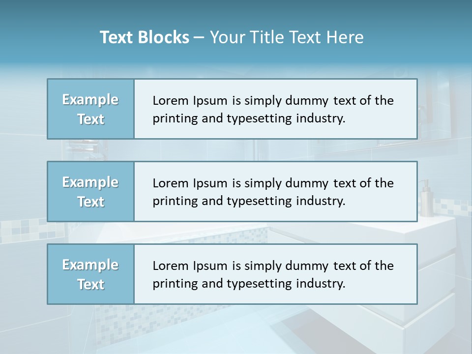 Shower Mosaic Sink PowerPoint Template