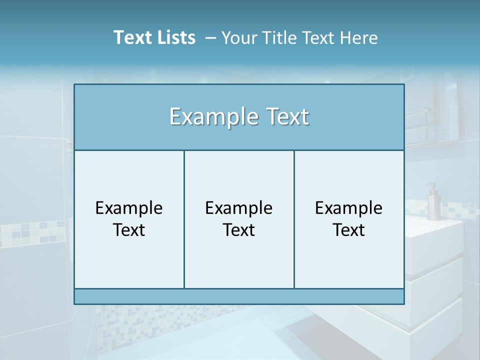 Shower Mosaic Sink PowerPoint Template