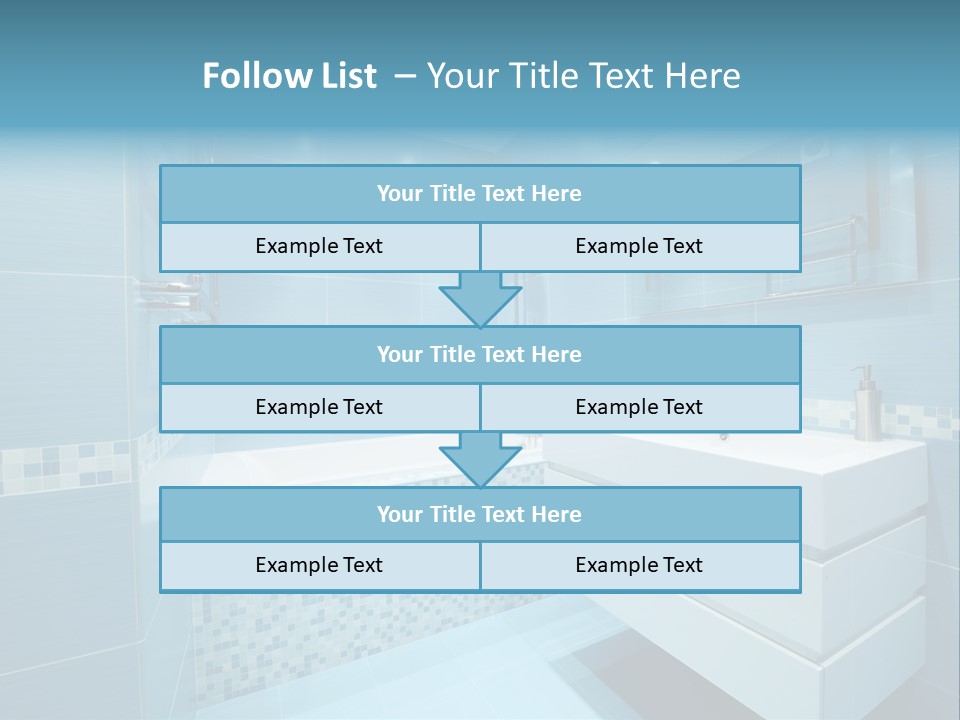 Shower Mosaic Sink PowerPoint Template